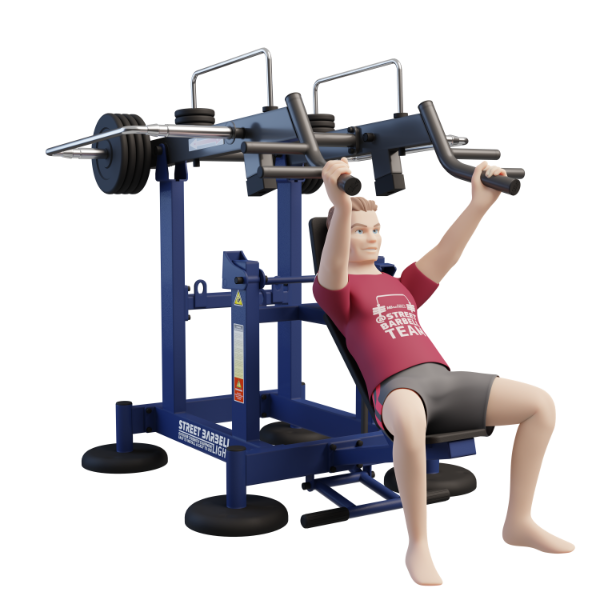 MB 7.75 Ferde fekvenyomó gép (Incline Bench Press at 45°)