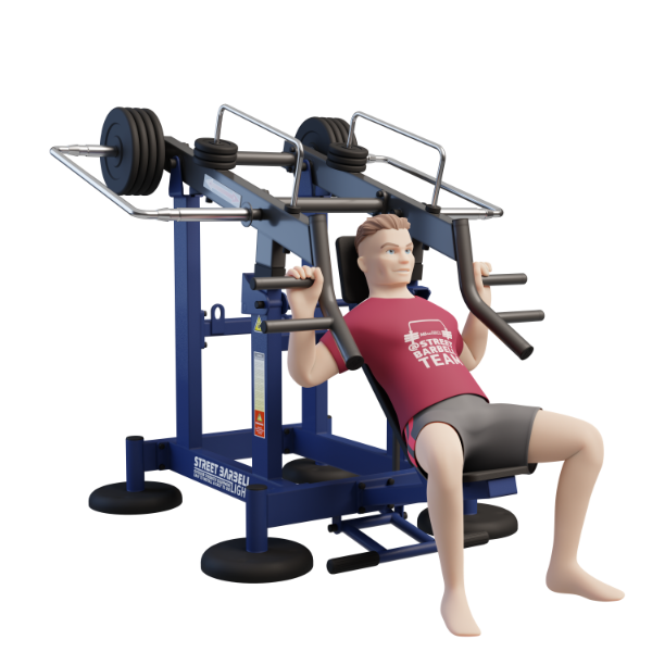 MB 7.75 Ferde fekvenyomó gép (Incline Bench Press at 45°)