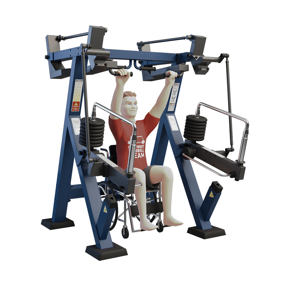 MB 7.56.3 Ferde mellnyomó gép (Incline Chest Press – akadálymentes, ferde mellizom gép)