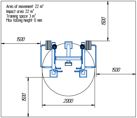 Területrajz - MB 7.29 Válledzőgép (Vertical Press – Egy- és kétkezesen)