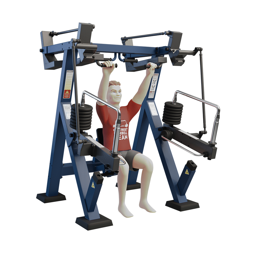 MB 7.56.3 Ferde mellnyomó gép (Incline Chest Press – akadálymentes, ferde mellizom gép)