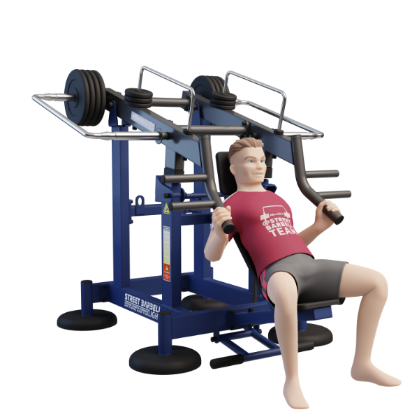MB 7.75 Ferde fekvenyomó gép (Incline Bench Press at 45°)