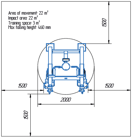 Területrajz - MB 7.29.3 Válledzőgép vagy Vertical Press gép (Vertical Press – akadálymentes)