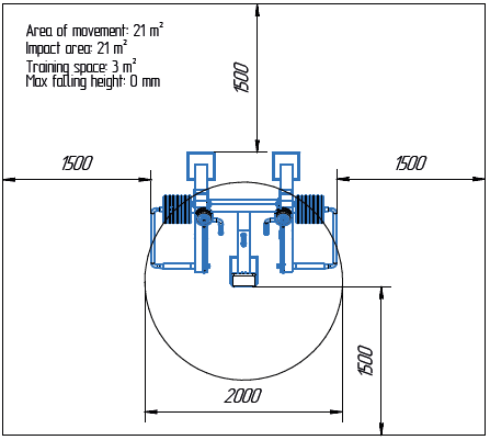 Területrajz - MB 7.37 Álló evezőgép (Standing Row)