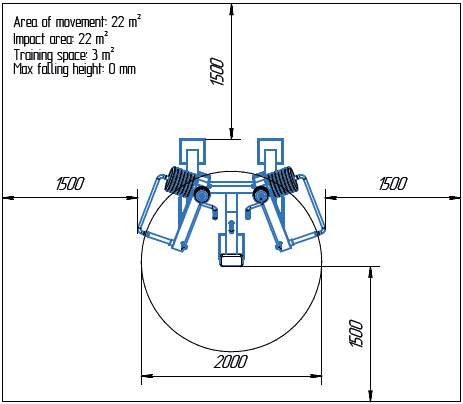 Területrajz - MB 7.53 Álló evezőgép (Divergent Standing Row)