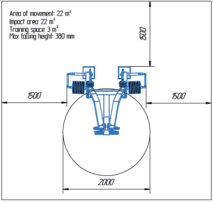 Területrajz - MB 7.55 Lehúzó gép (Divergent Lat Pull)