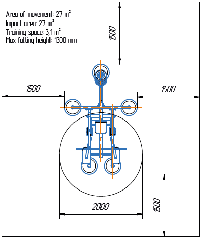 Területrajz - MB 7.73 Gravitron / Asszisztált húzódzkodó gép (Gravitron)