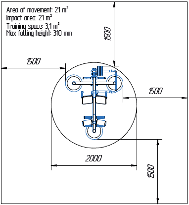 Területrajz - MB 7.88 Hátfeszítő gép (Hyperextension)