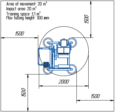 Területrajz - MB 7.89 Ülő combhajlító gép (Sitting Legs Curl)