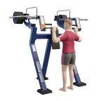 Vállnyomás gép ergonómiai kialakítás